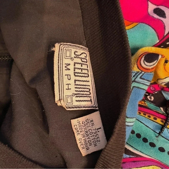 Speed Limit MPH Vintage Floral Bright Patterns 80’s90’s Womens Jacket Size Large - Picture 5 of 7